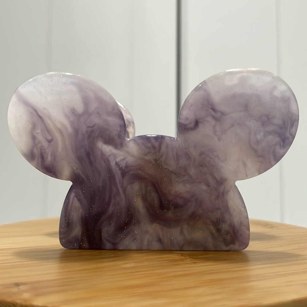 Mickey Purple Glitter Marble Hair Claw Clip New With Tag